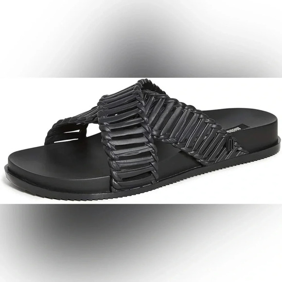 NWOT Melissa Women’s Cosmic Ii + Salinas Sandals Black size 9 - Picture 1 of 8